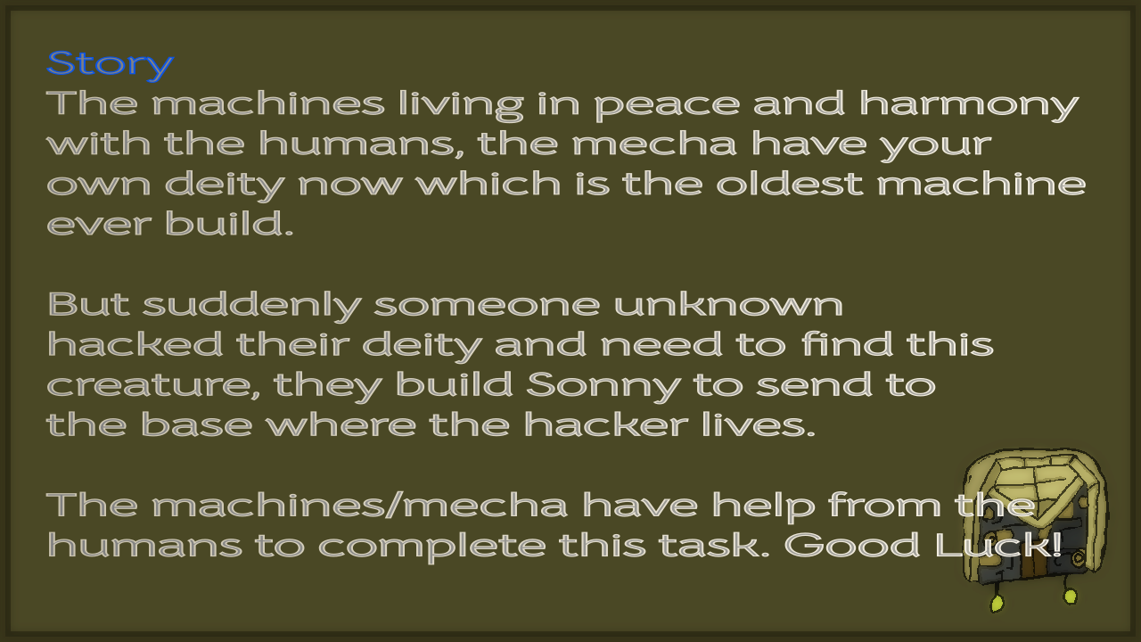 Background showing story from Circuit Deity